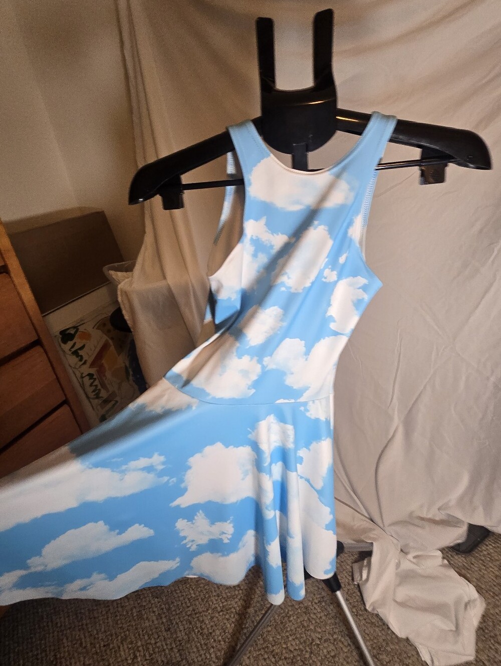 BlackMilk Clouds Reversible Skater Dress - Long Torso Small - Picture 6 of 8